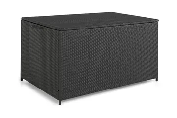 Sydney vattentät dynbox Large utomhus - Dynlåda i konstrotting (B140xD80xH90 cm), Svart